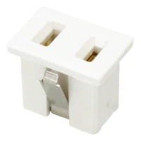 1341-PW 機器用 はめ込コンセント PW色 2極 15A-125V