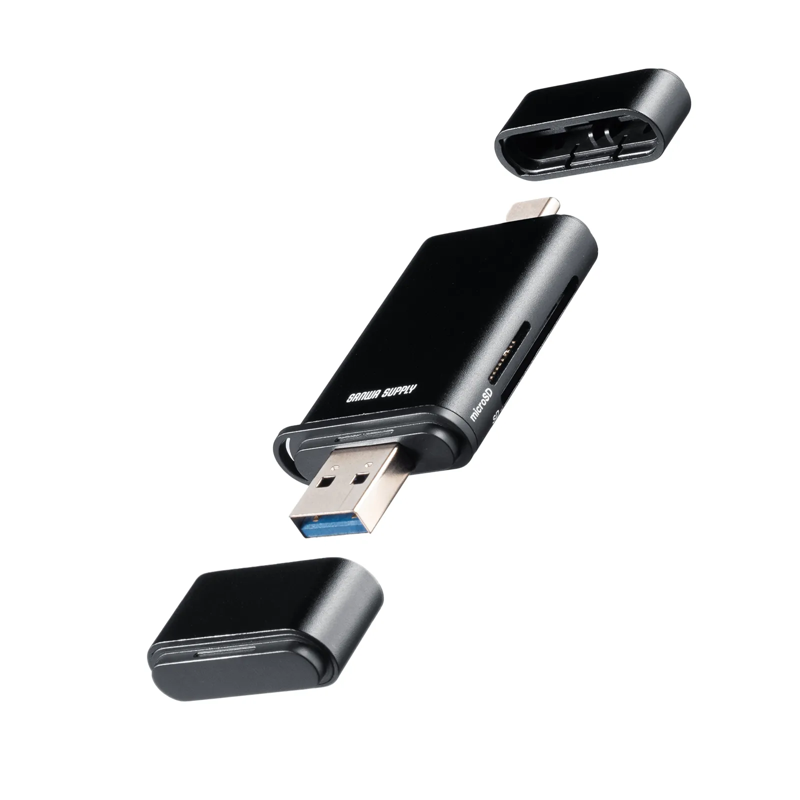 USB 10Gbps USB Type-C & USB-A カードリーダー ADR-5TCMSD3BK