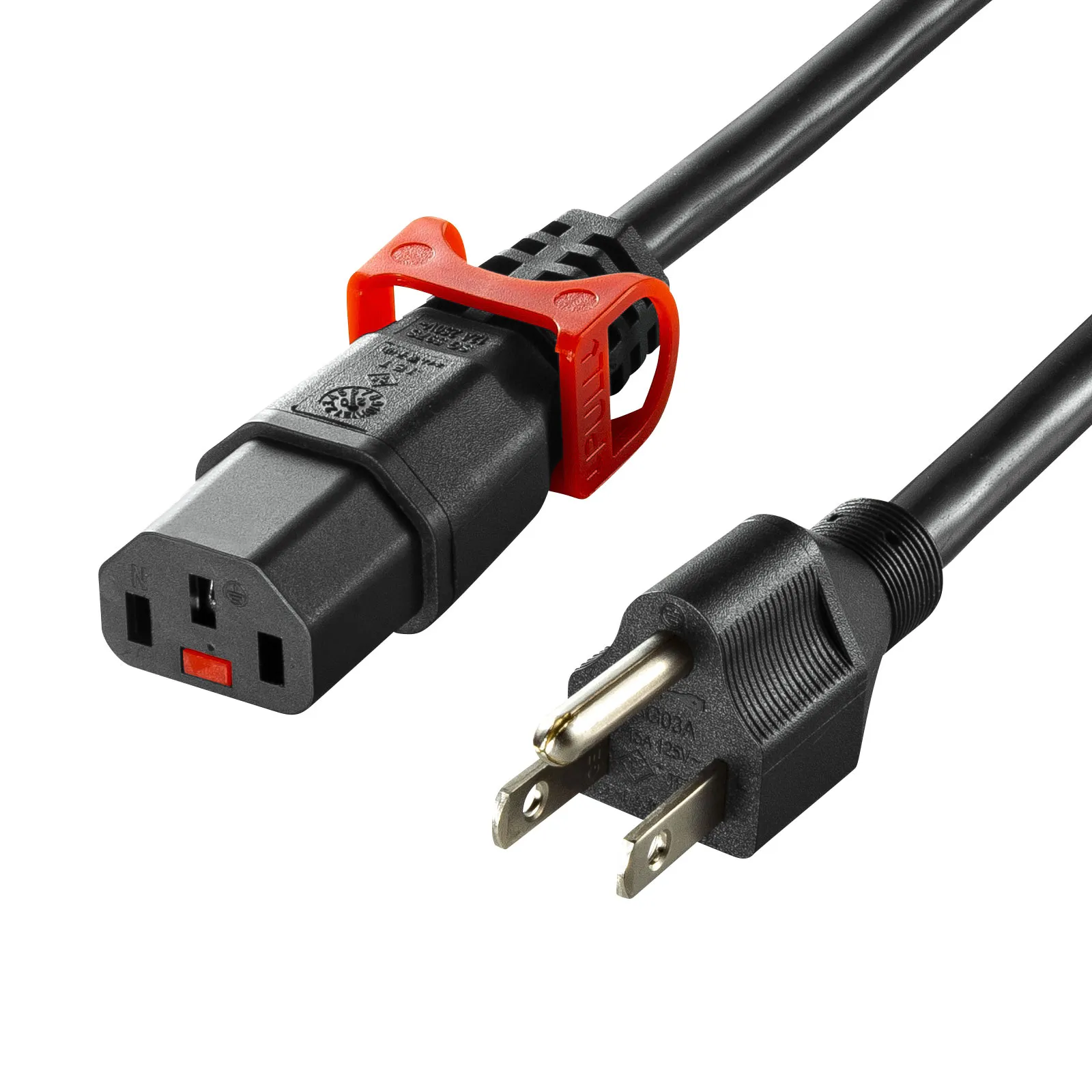 抜け防止ロック式電源コードロックプラス（2m） APW15-515C13LP-20