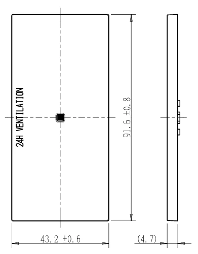 AWN-GS-V02-GB 操作板 シングル 表示灯付 ネーム：24h ventilation 24時間換気・換気扇強弱・換気扇遅れて切れます。 グレーシャスベージュ