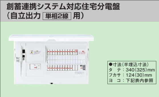 BHM810222LJ2 HEMS分電盤 マルチ通信型 創蓄連携システム対応（自立出力単相2線用） LSなし 主幹100A  分岐22+2