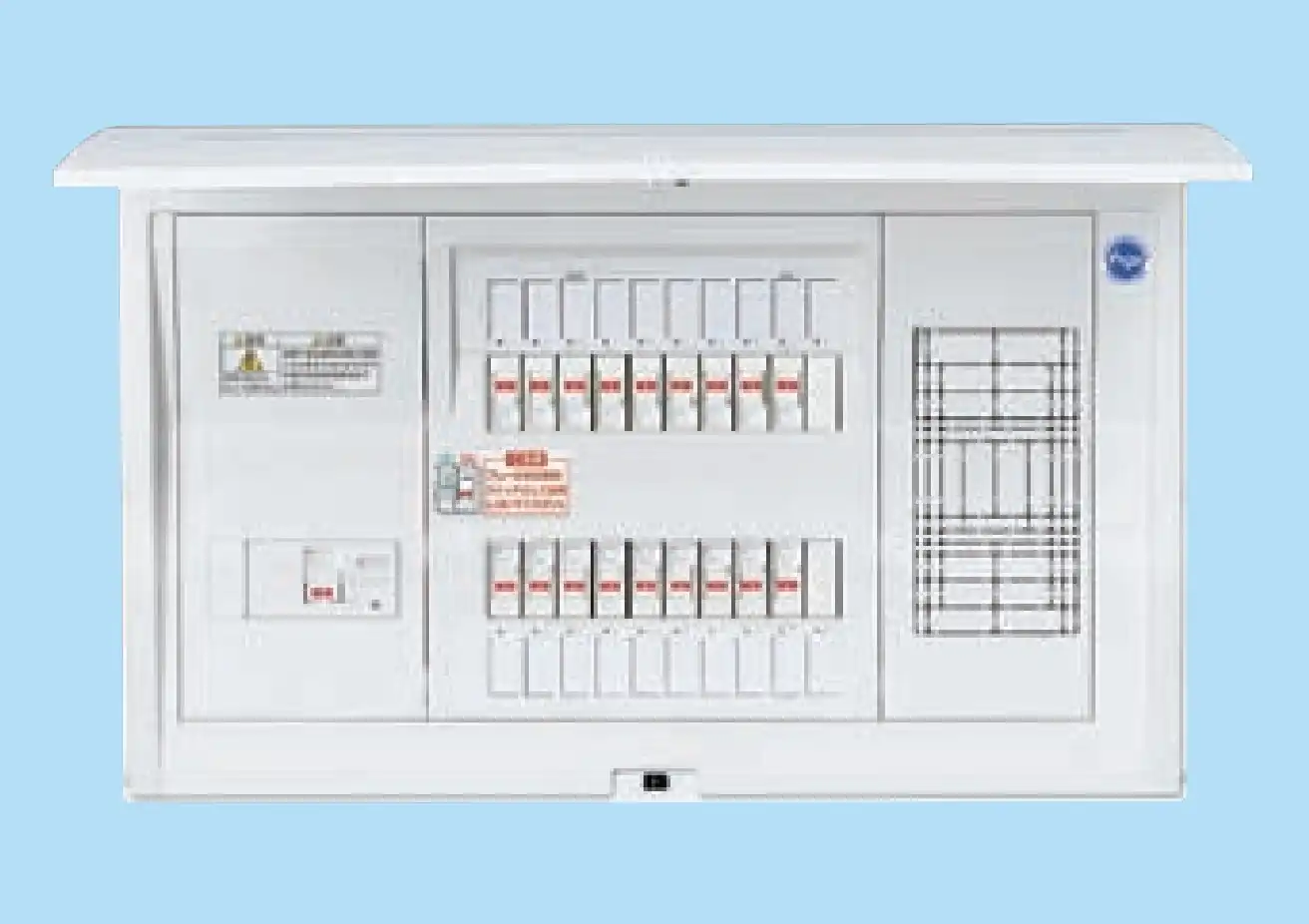 BQRF86182 フタ付・フリースペース付分電盤 単3 リミッタースペースなし 主幹ELB60A 回路数18 + 2