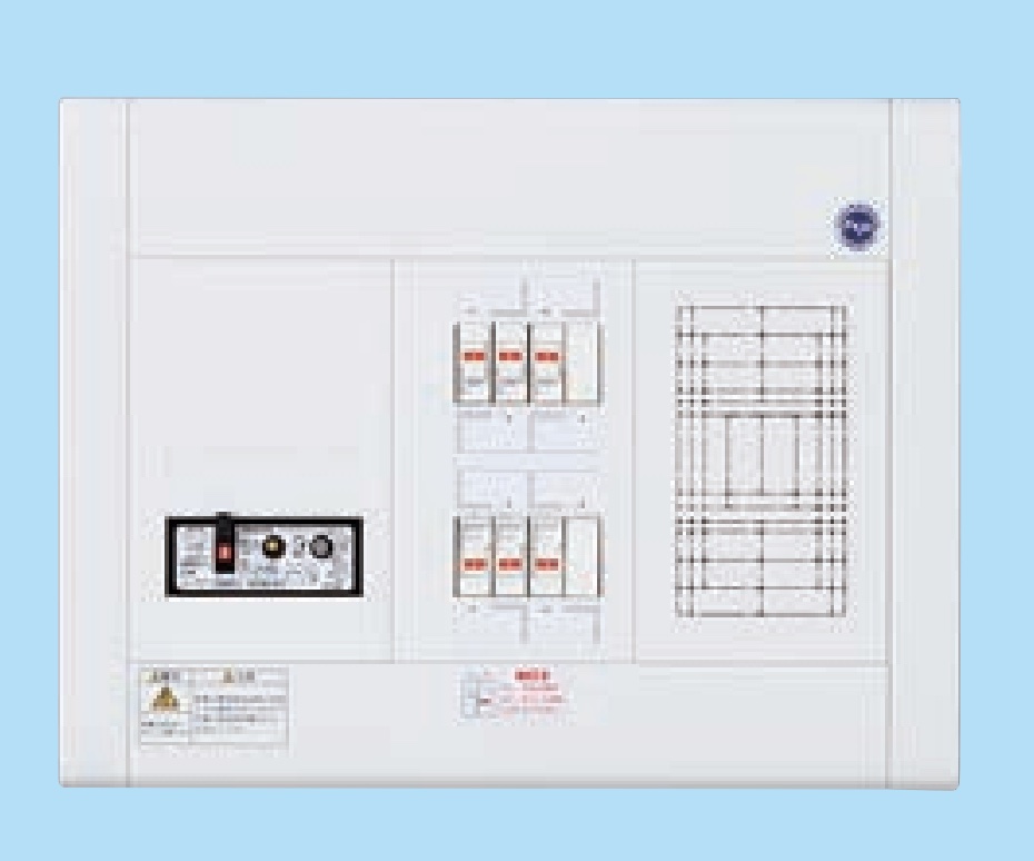 BQWF8344 フタ無し分電盤 リミッタースペースなし 主幹ELB30A 回路数4 + 4フリースペース付