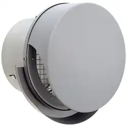 BSW125SBR3MDSP-C [指定色塗装] SUS製 外風対策グリル 125φ 丸型フラットカバー付FD付 72℃型式 3メッシュ