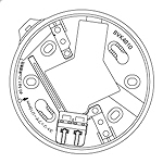BVK4010 2線式確認灯付速結式感知器ベース(コネクタなし)露出型