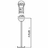 FP01550C 誘導灯吊具C級・B級(一般型)丸タイプ・長さ500mmタイプ