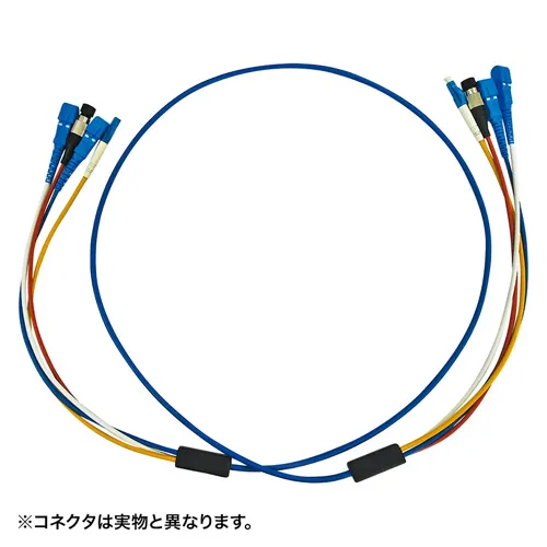 ロバスト光ファイバケーブル（シングル9.2μm、FC×4-FC×4、20m） HKB-FCFCRB1-20