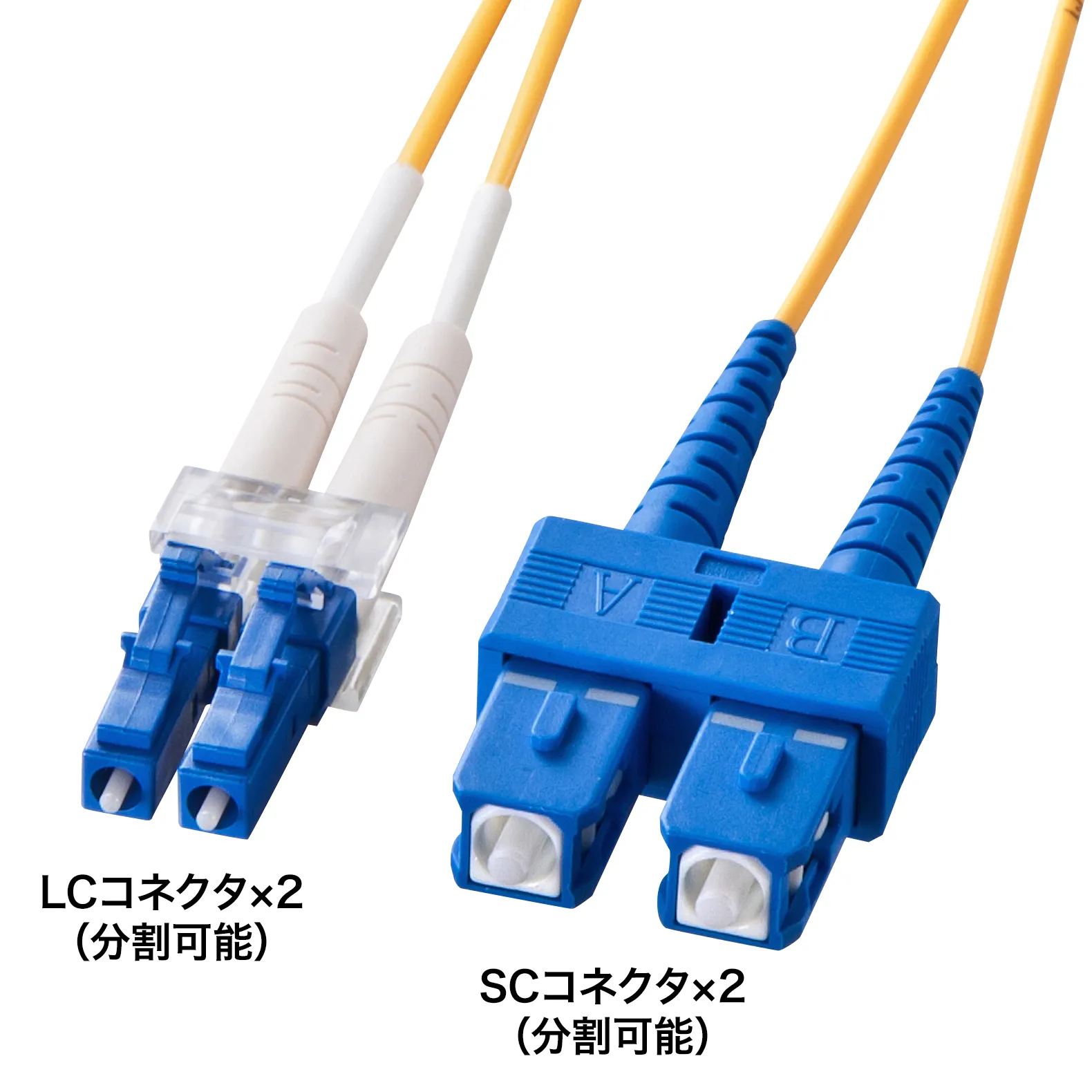 メガネ型光ファイバケーブル（シングル8.6μm、LC×2-SC×2、1m） HKB-LCSC1-01N