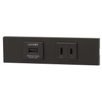 KAG-2604SB NKシリーズ家具・機器用 USBコンセント+コンセントセット （SB色）