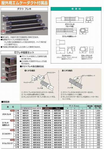 MDFJC39 屋外用エムケーダクト付属品-Dコネクター(3号・チョコ)