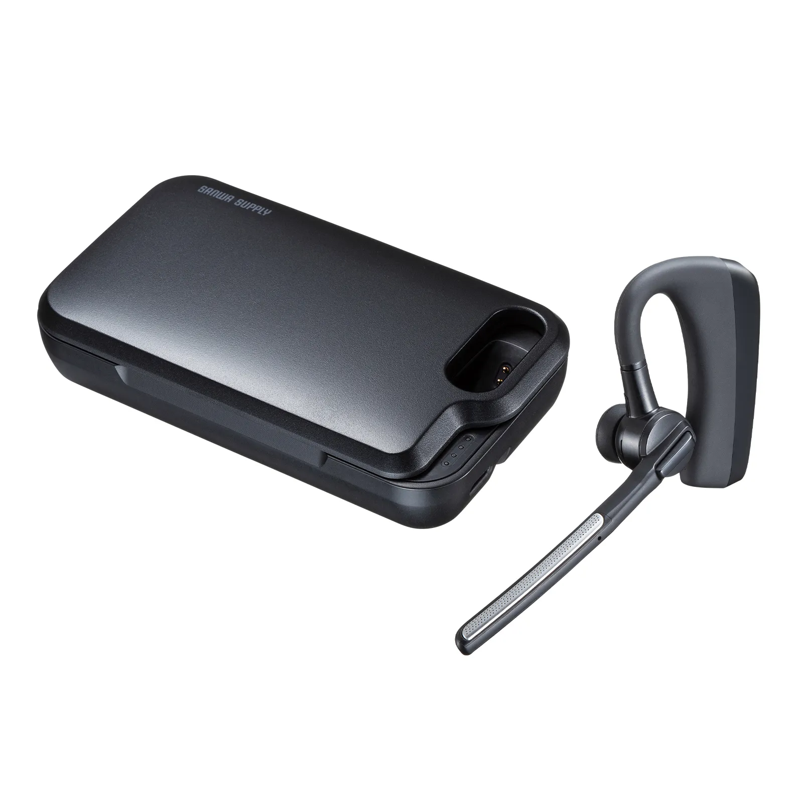 Bluetoothヘッドセット（充電ケース付き） MM-BTMH74BK