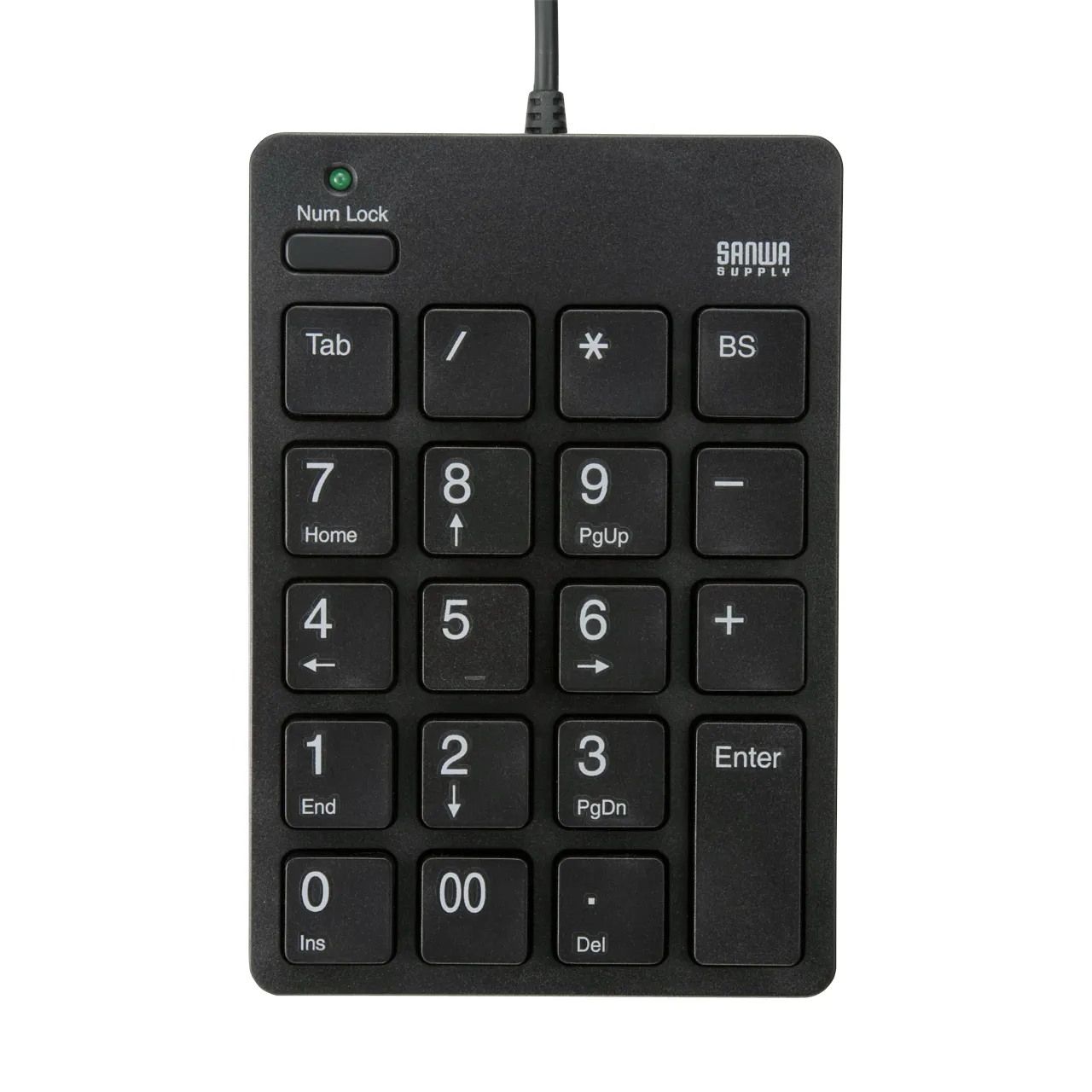 USB2.0ハブ付テンキーアイソレーションタイプ NT-18UH2BK