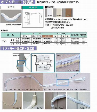 OFMD1513 オプトモール付属品-デズミ(1号・R15・ミルキーホワイト)