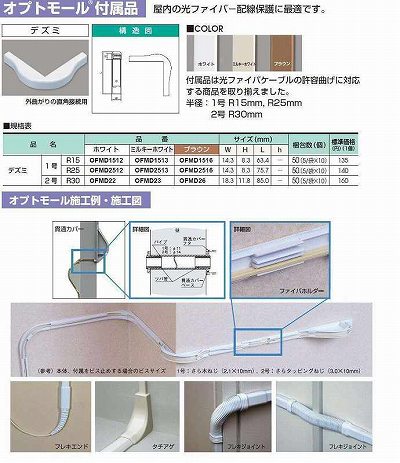 OFMD22 オプトモール付属品-デズミ(2号・R30・ホワイト)