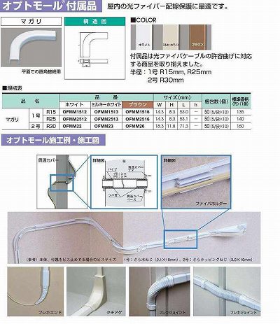 OFMM1516 オプトモール付属品-マガリ(1号・R15・ブラウン)