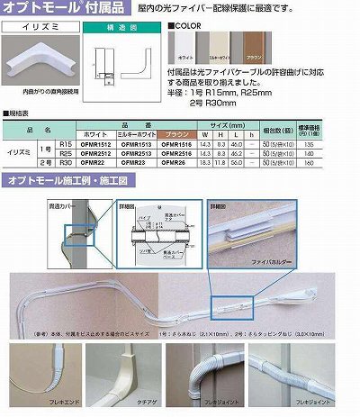 OFMR1512 オプトモール付属品-イリズミ(1号・R15・ホワイト)