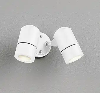 OG254581+No278E×2 屋外用スポットライト 別売ランプ込（E11） JDR50W相当×2灯 非調光・電球色 ビーム角ミディアム20度 色：オフホワイト