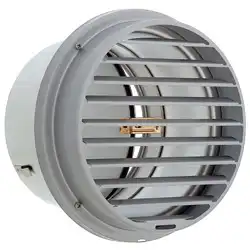 SG125A10MDSP SUS製グリル 厚型 125φ 横ガラリFD付 72℃型式 10メッシュ
