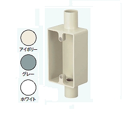 SW1282JHW 露出用スイッチボックス1個用［深形］(2方出28)(アイボリー)