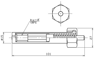 換気口製品｜温度ヒューズ 120℃対応防火ダンパー単体接続用