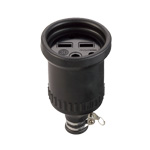 WA3639 接地2P30A防水ゴムコードコネクタボディ(圧着端子付)