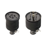 WA5430 接地3P30A引掛防水ゴムコードコネクタ(圧着端子付)