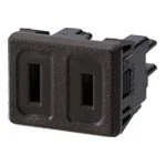 WCF1013A [機器用]15A125Vはめ込みコンセント横型(極性付)(チョコ)