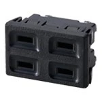 WCF1022B [機器用]15A125Vはめ込みダブルコンセント(極性なし)(黒)