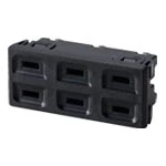 WCF1032B [機器用]15A125Vはめ込み3コ用コンセント(極性なし)(黒)