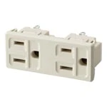 WCF1042W [機器用]15A125V接地はめ込みダブルコンセント(ミルキーホワイト)