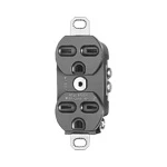 WCF53013B 機器用接地15A埋込ダブルコンセント250V(黒)