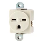 WCF53014W 機器用接地15A埋込コンセント250VII型(ミルキーホワイト)