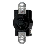 WCF63120B 輸出機器用接地2P20A125V引掛埋込コンセント(黒)