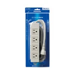 WCH2334HP OAタップ(接地15A形)(4コ口・グレー)(3Mコード付)(マグネット付)/プラスチック個装