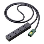 WFS6554MB EASYワイヤリング分岐ケーブル方式ハーネス用S-OAタップ（接地2P15A）（4コ口）(マットブラック)（5M）