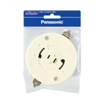 WG6420WKP コンセント付引掛埋込ローゼット(ミルキーホワイト)(フル端子)(送り端子付)/プラスチック個装