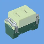 WN1001LG 埋込コンセント(ライトグリーン)