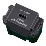 WN14841H 埋込充電用USBコンセント1ポート(18W)(USB-C)(グレー)