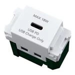 WN14841MCW SO-STYLE 埋込充電用USBコンセント2ポート 最大60W USB-C 金属枠付 マットセラミックホワイト