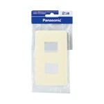 WN6002WP モダンプレート2コ用(ミルキーホワイト)/プラスチック個装