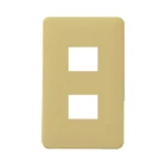 WN8002Y モダン大型プレート(2コ用)(ダークベージュ)