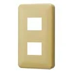 WN8052Y モダン腰高プレート(2コ用)(ダークベージュ)