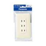 WNP1503MWP フルカラー埋込トリプルコンセント（モダンプレート付）（ミルキーホワイト）/プラスチック個装