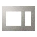 WNS9653S SO-STYLEエクストラメタルプレート(2連接穴+3コ用)(バイブレーション仕上げ)(シルバー)