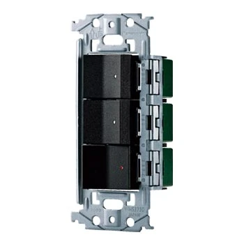 WNSS51558B SO-STYLE埋込スイッチセット(ほたるスイッチC×2、パイロットスイッチC0.5A)(マットブラック)