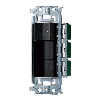 WNSS51588B SO-STYLE埋込スイッチセット(ほたるスイッチC、パイロットスイッチC0.5A×2)(マットブラック)