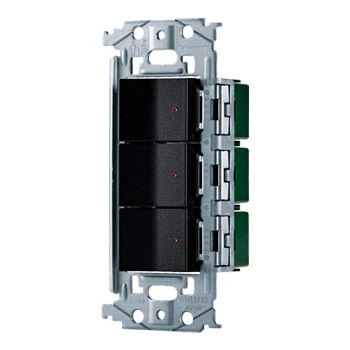 WNSS51777B SO-STYLE埋込スイッチセット(パイロットスイッチC4A×3)(マットブラック)