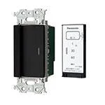 WTA56512BK アドバンスシリーズとったらリモコン 2線式・親器・3路配線対応形 LED専用 入/切用・3チャンネル形 遅れ消灯機能付 マットブラック