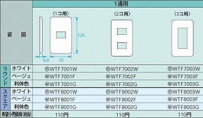 WTF7002F コンセントプレート(2コ用)(ベージュ)