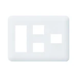 WTF7786W コスモシリーズワイド21簡易耐火コンセントプレート(3コ＋2コ＋1コ用)(ホワイト)